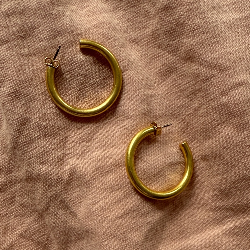 Madewell Gold Chunky Hoops